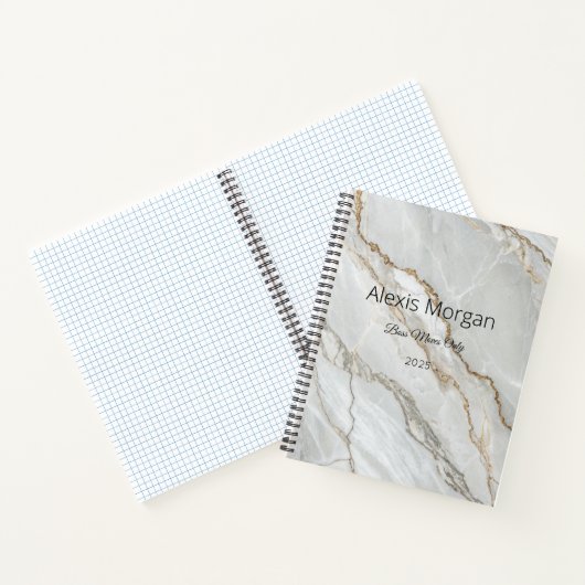 白大理石ゴールドノートブック ノートブック (内部)