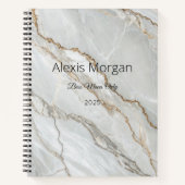 白大理石ゴールドノートブック ノートブック (正面)