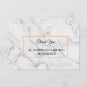 白大理石スクリプト サンキューカード (正面/裏面)