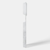 白大理石スクリプパーソナライズされたトのモノグラムと名前 iPhoneケース (右側面)