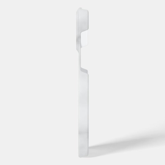 白大理石スクリプパーソナライズされたトのモノグラムと名前 iPhoneケース (左側面)