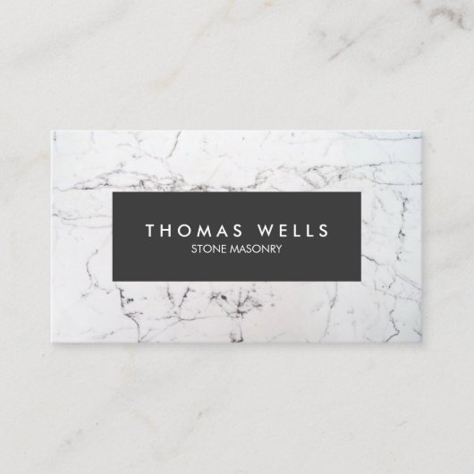 白大理石ストーンメーソンの建築家 名刺 (正面)