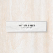 白大理石テンプレートエレガントトレンディー サインプレート (正面)