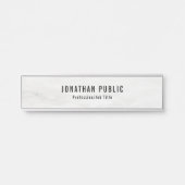 白大理石テンプレートエレガントトレンディー サインプレート (正面)