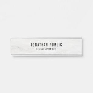 白大理石テンプレートエレガントトレンディー サインプレート