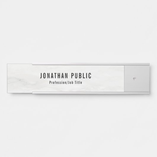 白大理石テンプレートエレガントトレンディー サインプレート (正面)