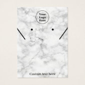 白大理石ネックレスイヤリングディスプレイカード (正面)