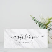 白大理石ビジネス用贈答証エレガント書 (スタンド正面)