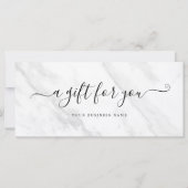 白大理石ビジネス用贈答証エレガント書 (正面)