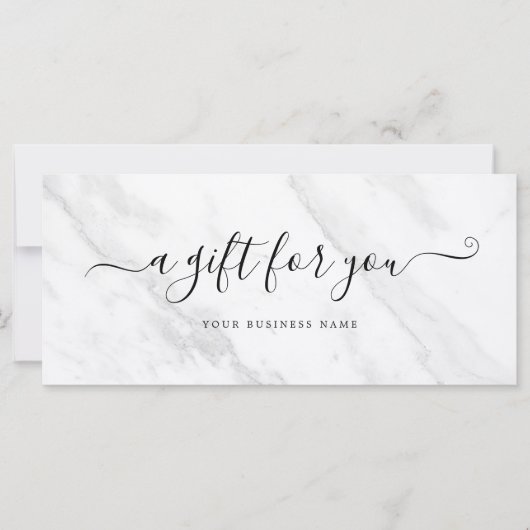 白大理石ビジネス用贈答証エレガント書 (正面)