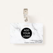 白大理石プロフェッショナルナースのフォトロゴコード バッジ (裏面クリップ)