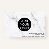 白大理石プロフェッショナルナースのフォトロゴコード バッジ (裏面)