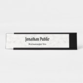 白大理石モダンテンプレートプロフェッショナル デスクネームプレート (正面)