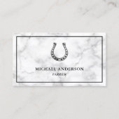 白大理石モダンホースシューファリア 名刺 (正面)