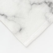 白大理石モダン金ゴールドタイポグラフィ名モノグラム フリースブランケット (角)