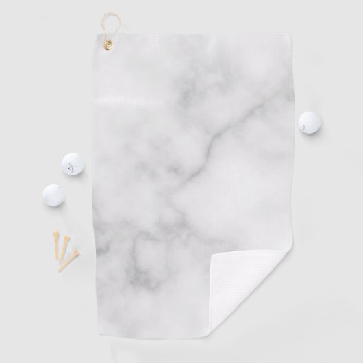 白大理石モパーソナライズされたノグラムと名前 ゴルフタオル (インサイチュ)