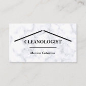 白大理石ルックホームクリーニング名刺 名刺 (正面)