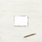 白大理石付箋モダンフレームデザイン ポストイット (デスク上)