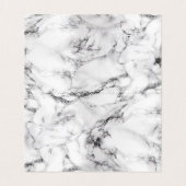 白大理石内側レシピテントカード 名刺 (内部フラット)