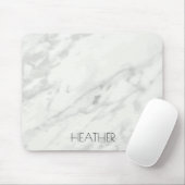 白大理石名カスタムエレガント マウスパッド (マウス)