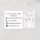 白大理石名刺 名刺 (裏面)