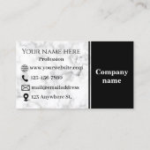 白大理石名刺 名刺 (裏面)