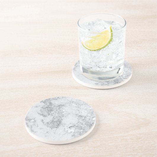 白大理石深いテクスチャ コースター (側面)