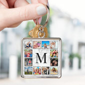 白大理石石模様 キーホルダー