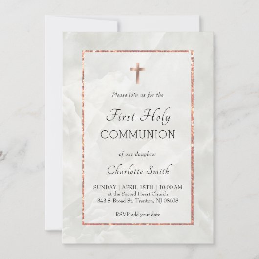 白大理石第一聖餐式 招待状 (正面)