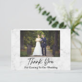 白大理石結婚の写真 サンキューカード (スタンド正面)