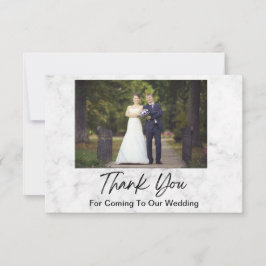 白大理石結婚の写真 サンキューカード