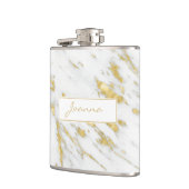 白大理石質及び金ゴールドグリッター フラスク (左)