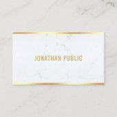 白大理石金ゴールド文字エレガントプロフェッショナル 名刺 (正面)