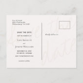 白大理石金ゴールド日付の保存 案内ポストカード (裏面)