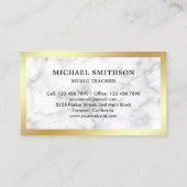 白大理石金箔サクソフォンミュージック先生 名刺 (裏面)