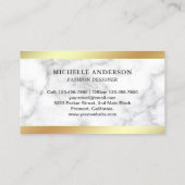 白大理石金箔ハイヒールスティレットトス 名刺 (裏面)