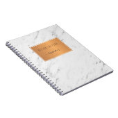 白大理石銅ラベルトレンディークール学校 ノートブック (右側)