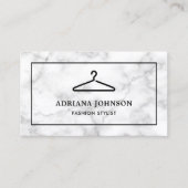 白大理石黒衣ハンガーファッションスタイリスト 名刺 (正面)