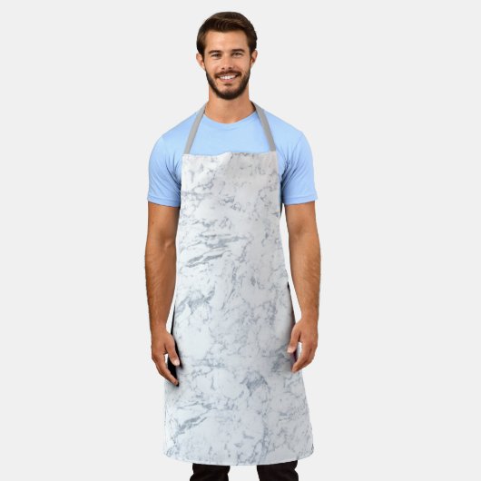 白大理石 エプロン (着用した状態)