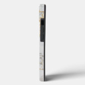 白大理石 ゴールドラメ モノグラム Case-Mate iPhoneケース (裏面 / 左)