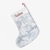 白大理石 スモールクリスマスストッキング (裏面 (吊り時))
