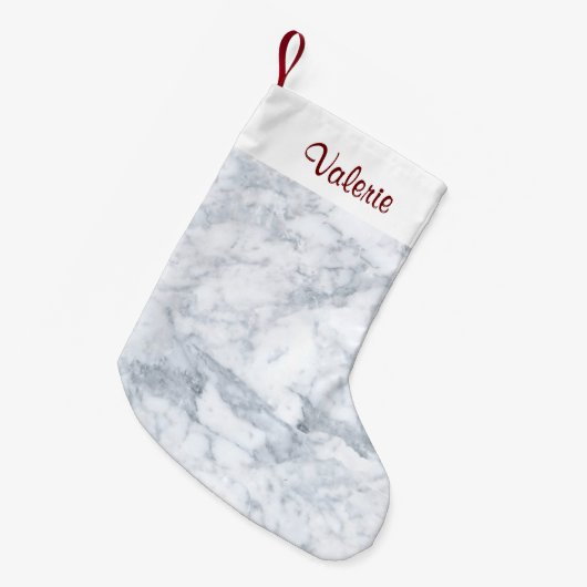 白大理石 スモールクリスマスストッキング (正面 (吊り時))