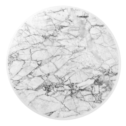 白大理石 セラミックノブ (正面)