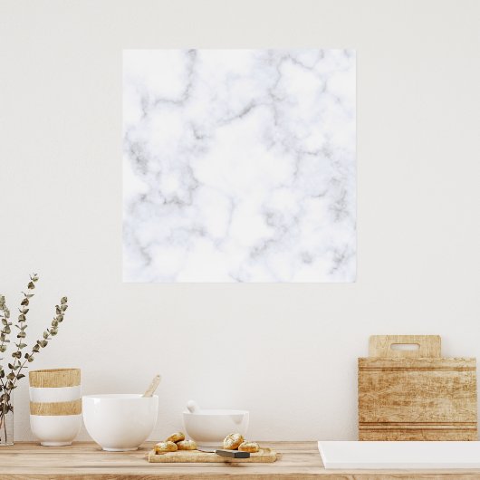 白大理石 ポスター (キッチン)