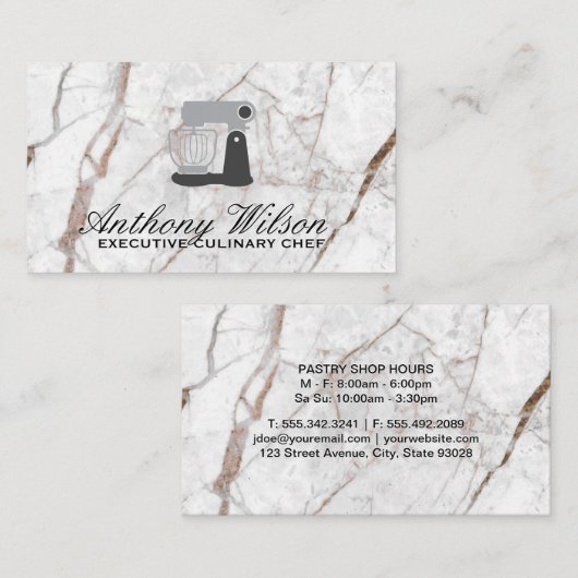 白大理石 |ミキシングマシン 名刺 (正面/裏面)