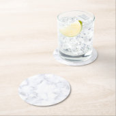 白大理石 ラウンドペーパーコースター (インサイチュ)