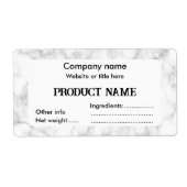 白大理石 ラベル (正面)