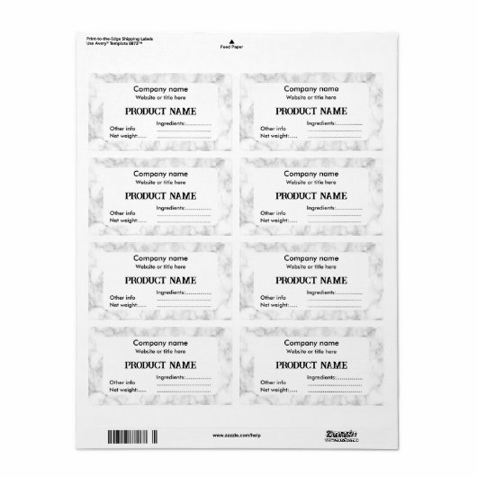 白大理石 ラベル (フルシート)