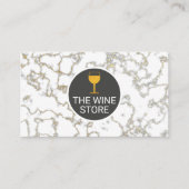 白大理石 |ワイングラス 名刺 (正面)