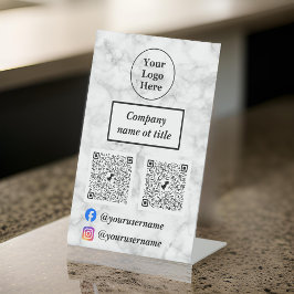 白大理石 台座サイン